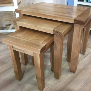 Servírovacie stolíky - set 3 ks z masívu