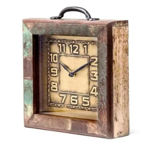 Hranaté hodiny v štýle upcycle - dubu.live - verní kvalite