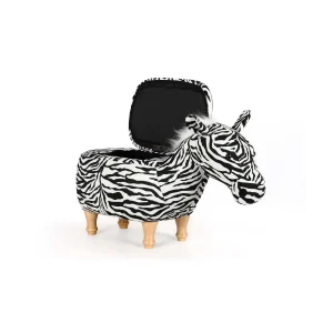 Taburetka pre deti s úložným priestorom Zebra