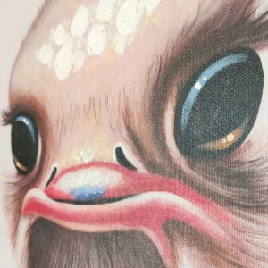 Obraz maľovaný na plátno - Pštros detail