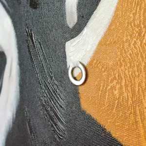 Obraz maľovaný na plátno Úsmev šimpanza detail